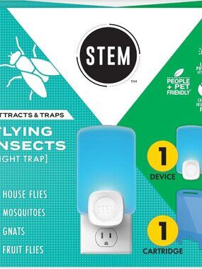 Flying Insect Trap Indoor Fruit Fly & Gnat Catcher 1 Plug-in Device 1 Cartridge